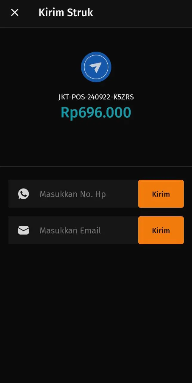 Cara mengirim struk pembayaran